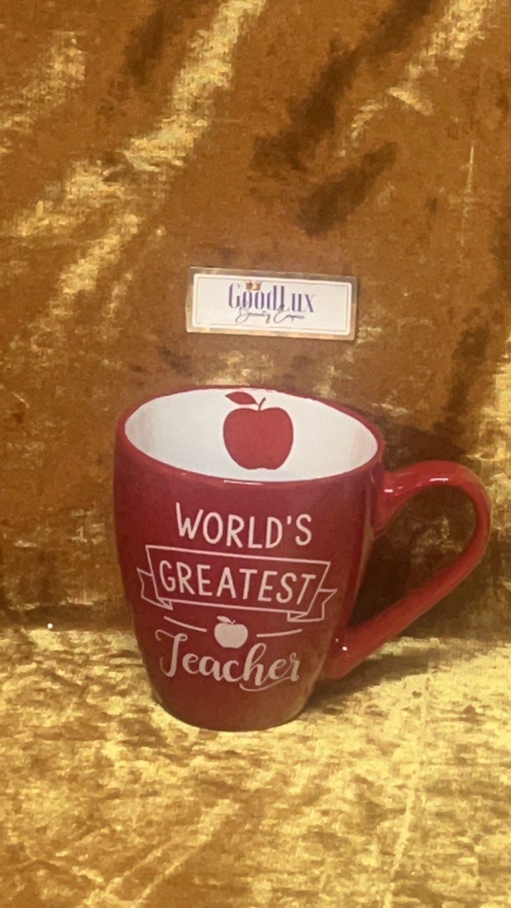 Red Worlds Greatest Teacher cup