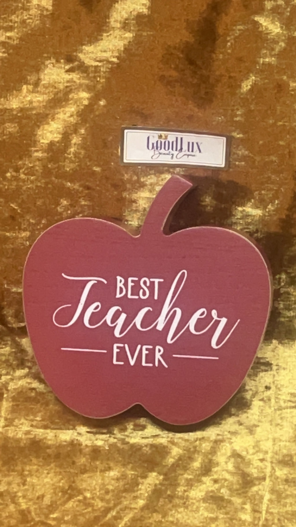 Wooden Apple Teacher’s Plaque
