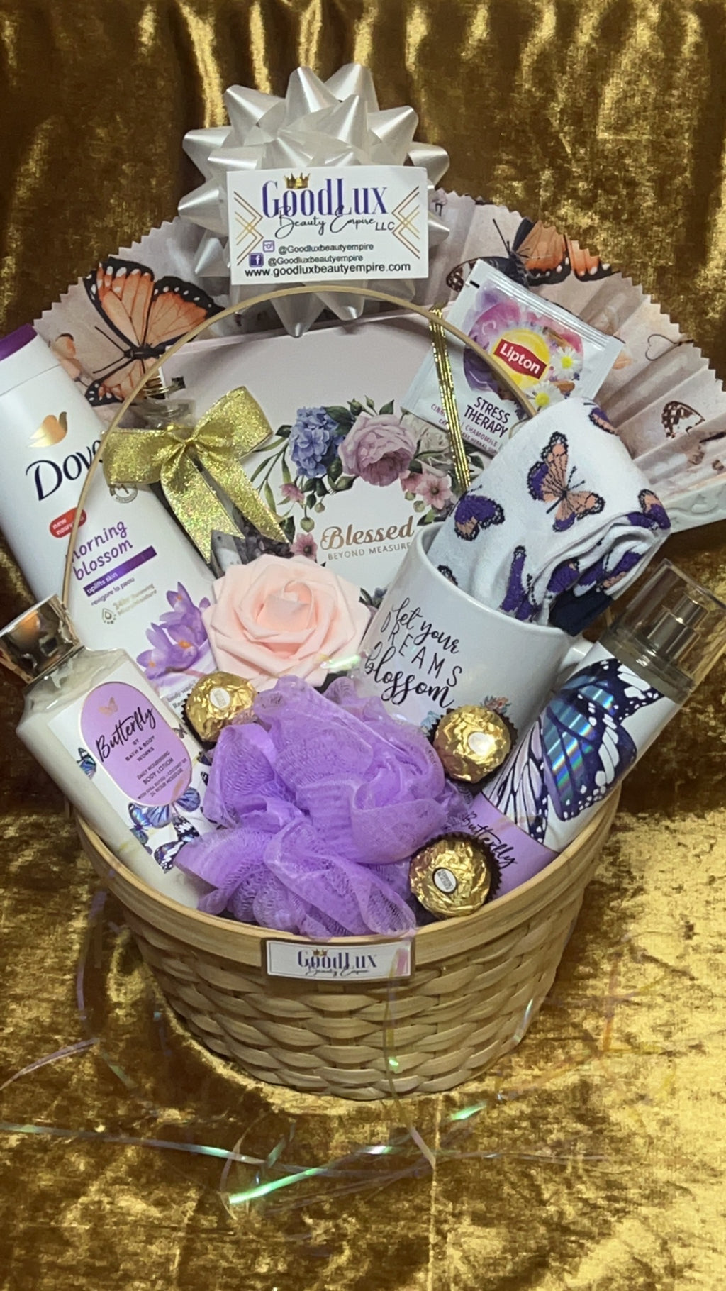 Lavender and Butterflies Gift Basket