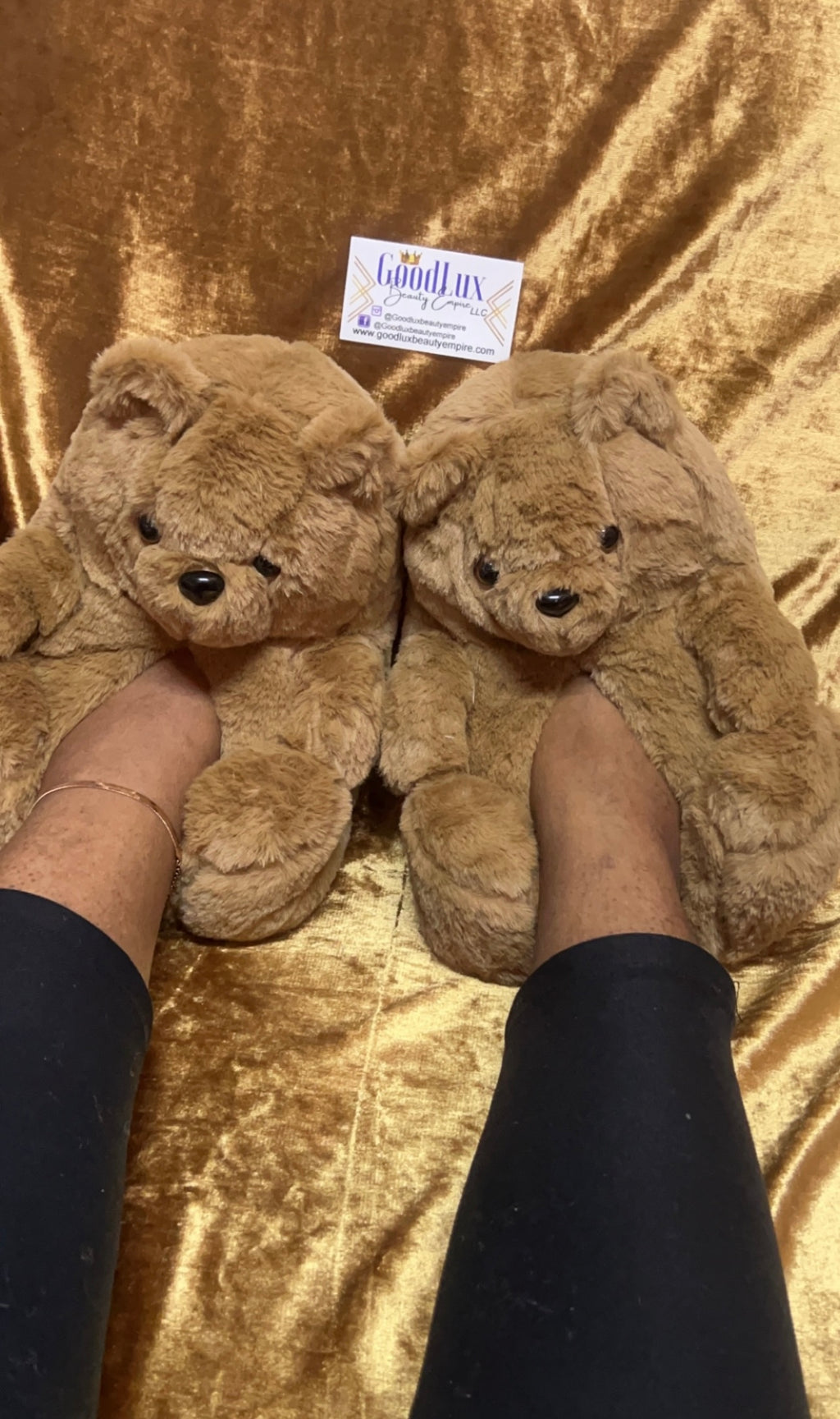 Light Brown Teddy Bear slippers