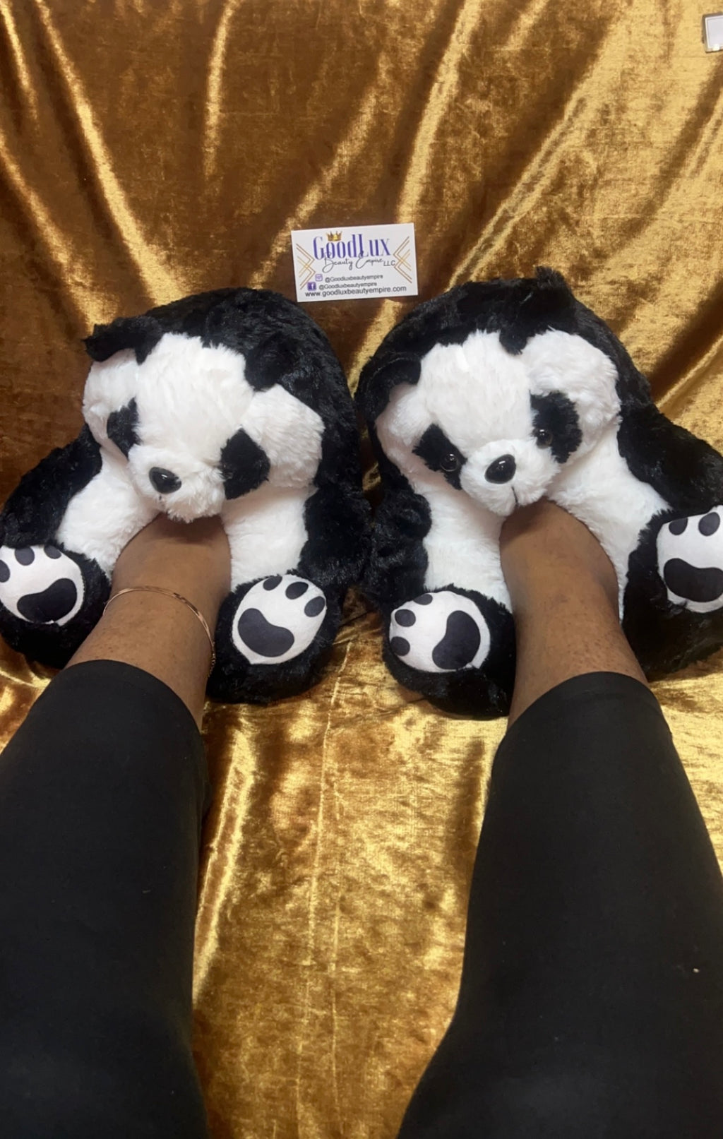 Panda Bear Teddy Bear Slippers