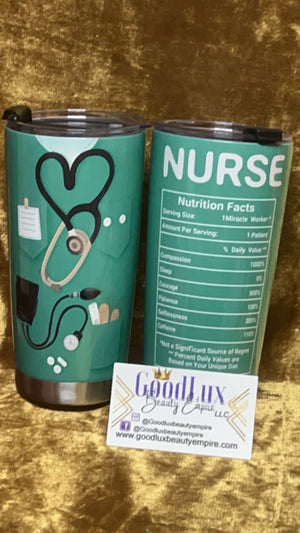 Nurse Nutrition Facts Tumbler