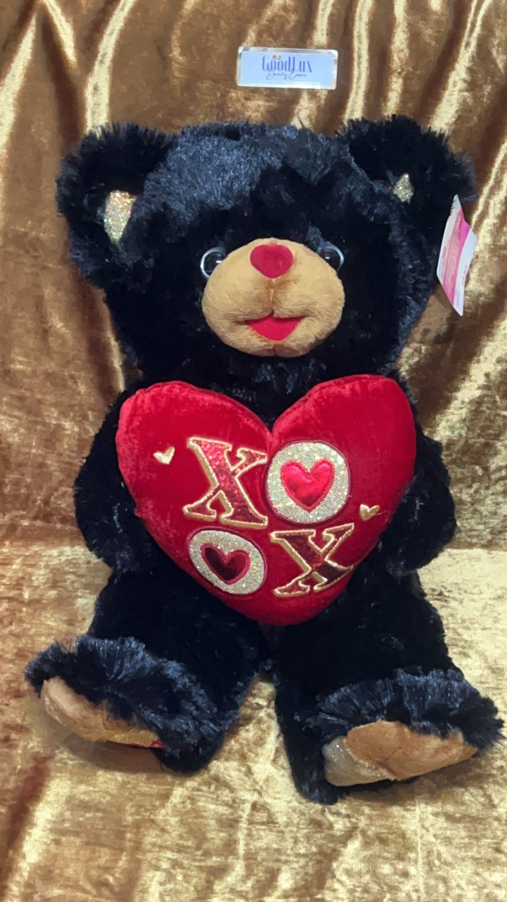 Black and Red Sweet Heart Bear