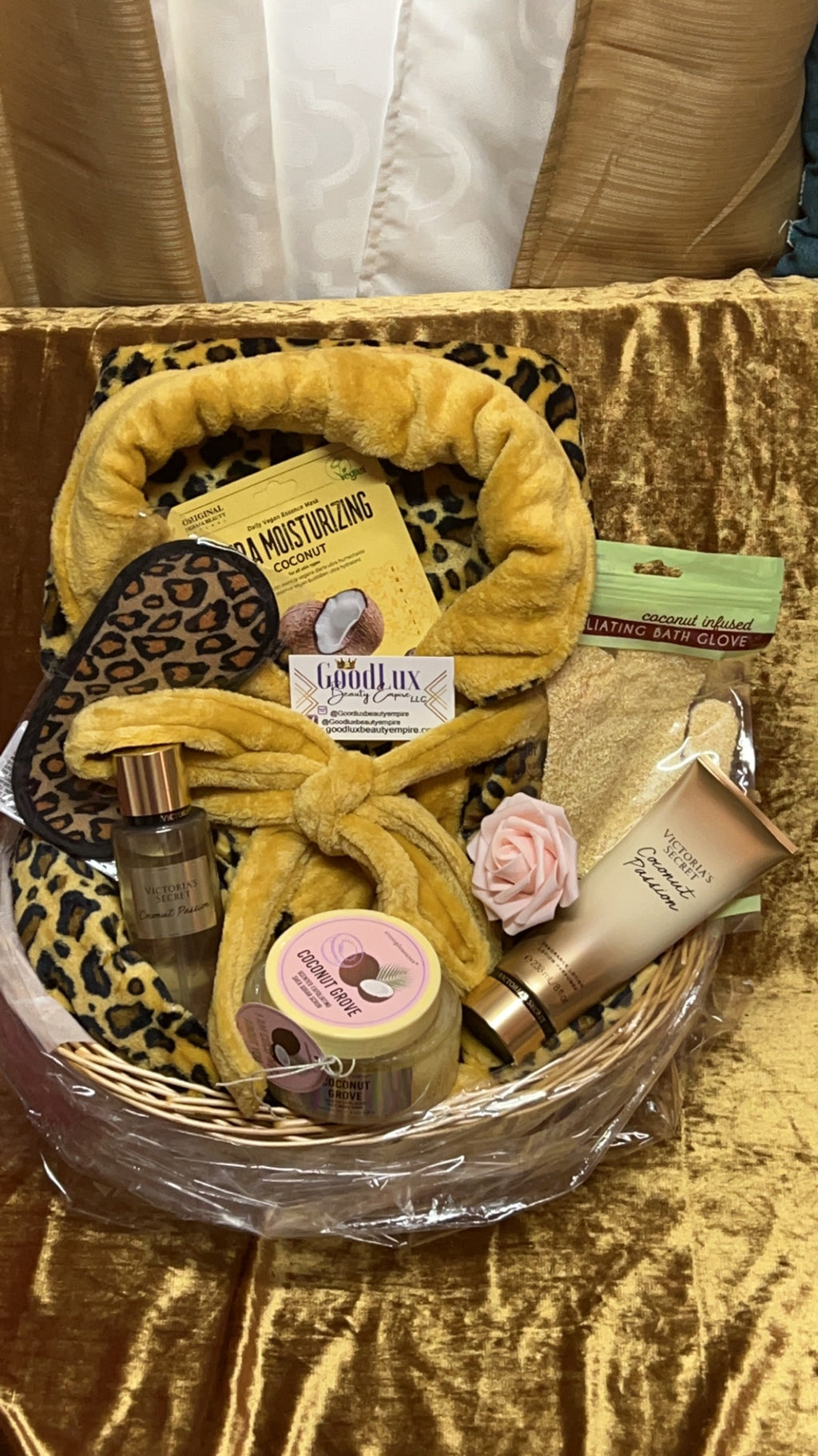 Coconut Passion/leopard print Gift Basket