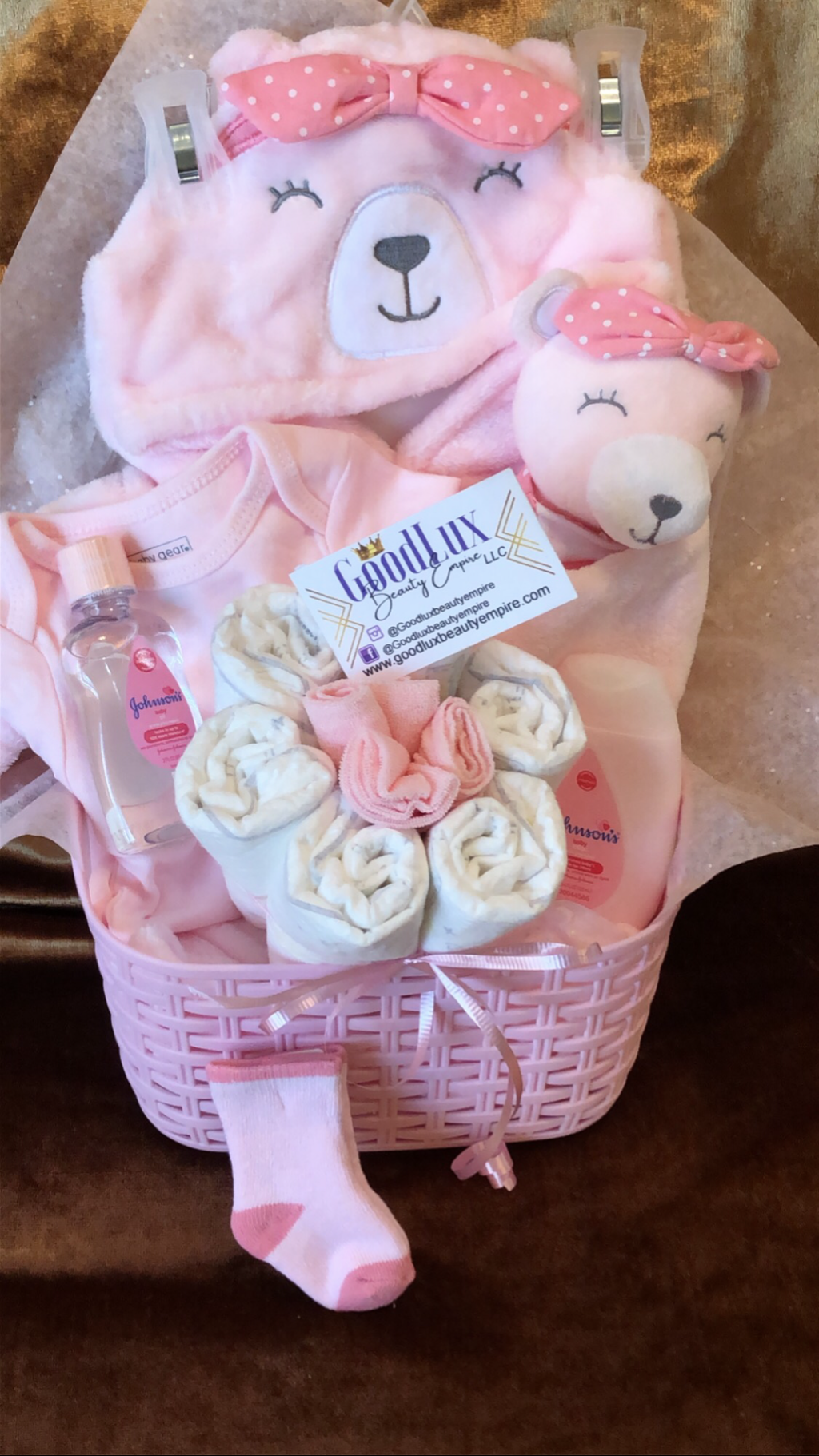 Baby Pink Robe Gift Basket