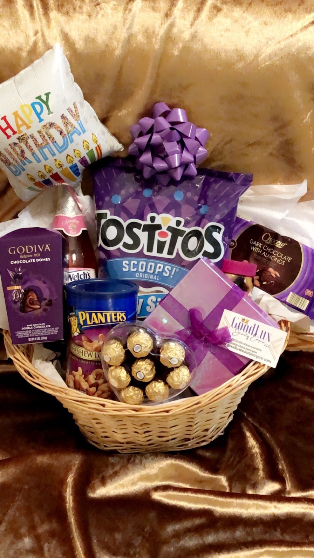 Happy Birthday Purple Gourmet Gift Basket